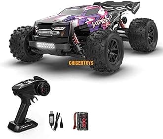 AKDC RC Cars for Adults High Speed 50KM/H, 1:16 Scale Large All Terrain RC Truck, 25+ Min 4WD Hobby Car with 2.4GHz Radio Remote Control, 4X4 Waterproof Off-Road Truck for Boys (Viper - Purple/Pink)