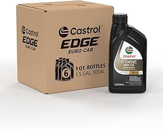 Edge Euro 5W-40 A3/B4 Advanced Full Synthetic Motor Oil, 1 Quart, Pack of 6