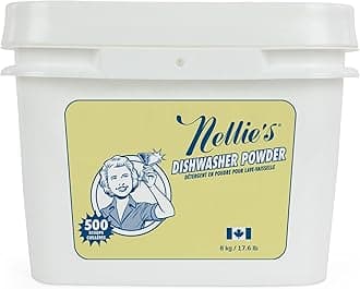 Dishwasher Powder – 500 Scoop Bulk Bucket – Plant-Based Formula – Phosphate-Free, Septic-Safe, Tough on Food Residue – Sparkling, Streak-Free Clean – Made in Canada