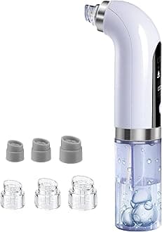 NexLev Blackhead & Whitehead Remover Tool | Rechargeable |1Hr Use| Acne & Pimple Pore Cleaner | 6 Heads | Electric Derma Suction Machine | Hydra Facial Cleanser Device for Face |For Men & Women |BR-01