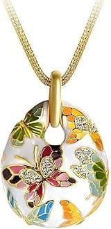 - Jewellery Sets for Women Enamel Necklace Pendant Jewellery set with Earrings For Girls/Women