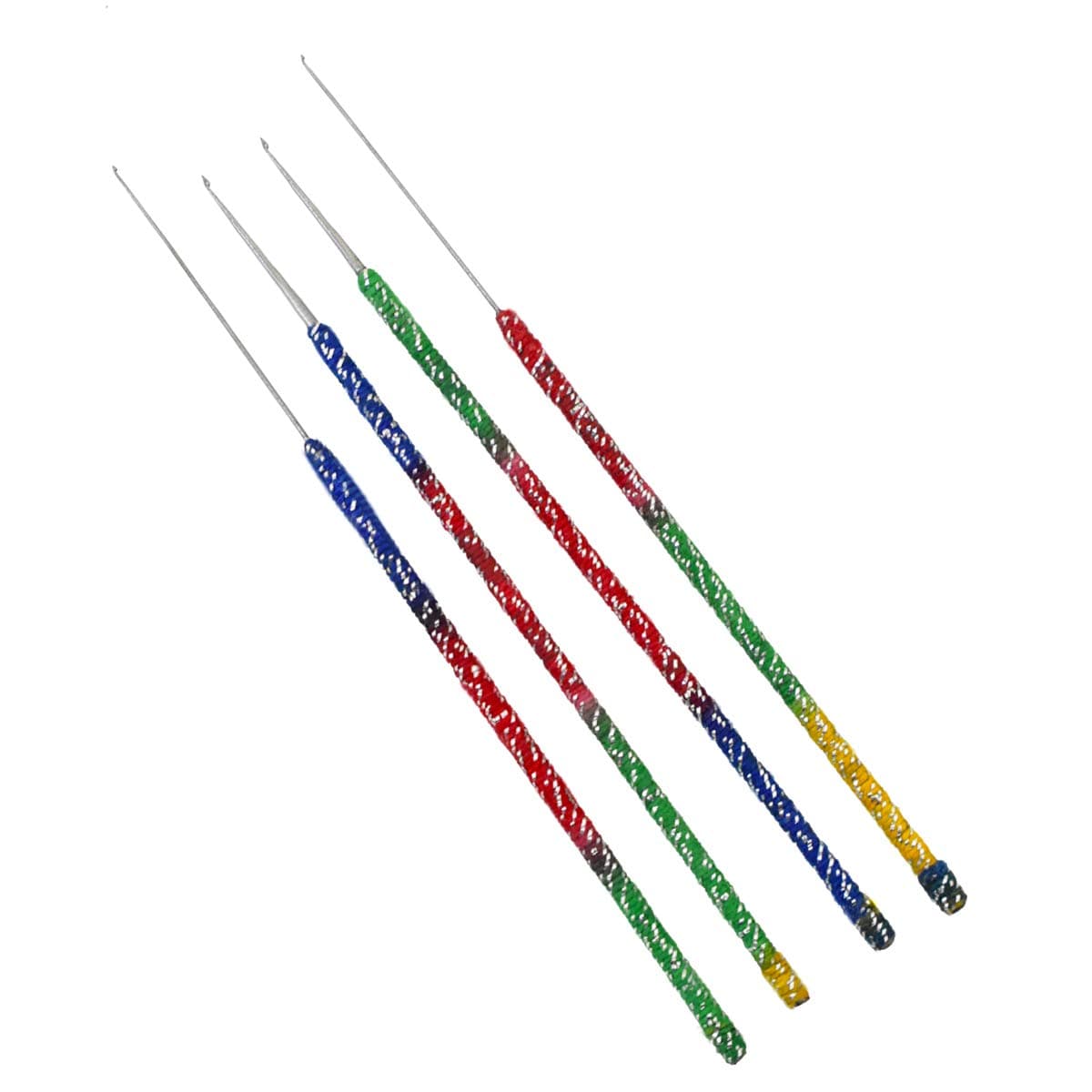 Embroiderymaterial Multicolour Aari Embroidery Needles Kit (Pack of 4) – Used for Beadings, French Wire & Thread Embroidery with Comfortable Thread-Wrapped Iron Handles for Hand Embroidery, Jewelry, & DIY Crafts