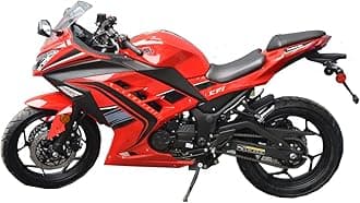 X-PRO 250cc Assembled in Crate 6 Speed EFI Fuel Injection Dirt Bike Motorcycle Bike Street Bike Motorcycle (Red)