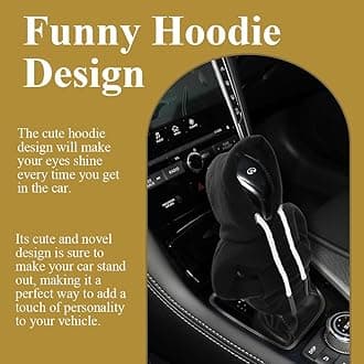Kutyun 2PCS Gear Shift Hoodie, Universal Car Shift Knob Cover, Automotive Interior Cute Gadgets, Car Accessories and Decorations Mini Hoodie for Car Shifter