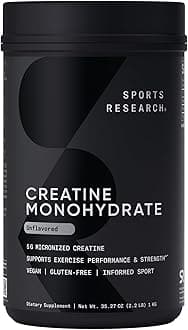 Creatine Monohydrate - Gain Lean Muscle, Improve Performance and Strength and Support Workout Recovery - 5 g Micronized Creatine - 35.27 oz