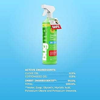 BugMD 32 oz Ant Killer & Bug Spray - Roach and Cockroach Killer Indoor, Spider and Flea Spray for Home, Fly and Insect Defense, Natural, Safe with Essential Oils, Plant-Powered, Pest Control Pack of 2