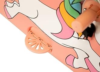 Younglingz Lil Flyer 21" kid ride on suitcase child stroller spinner luggage, Pink Unicorn, 21" x 9" x 18", Hard Shell, Spinner Wheels