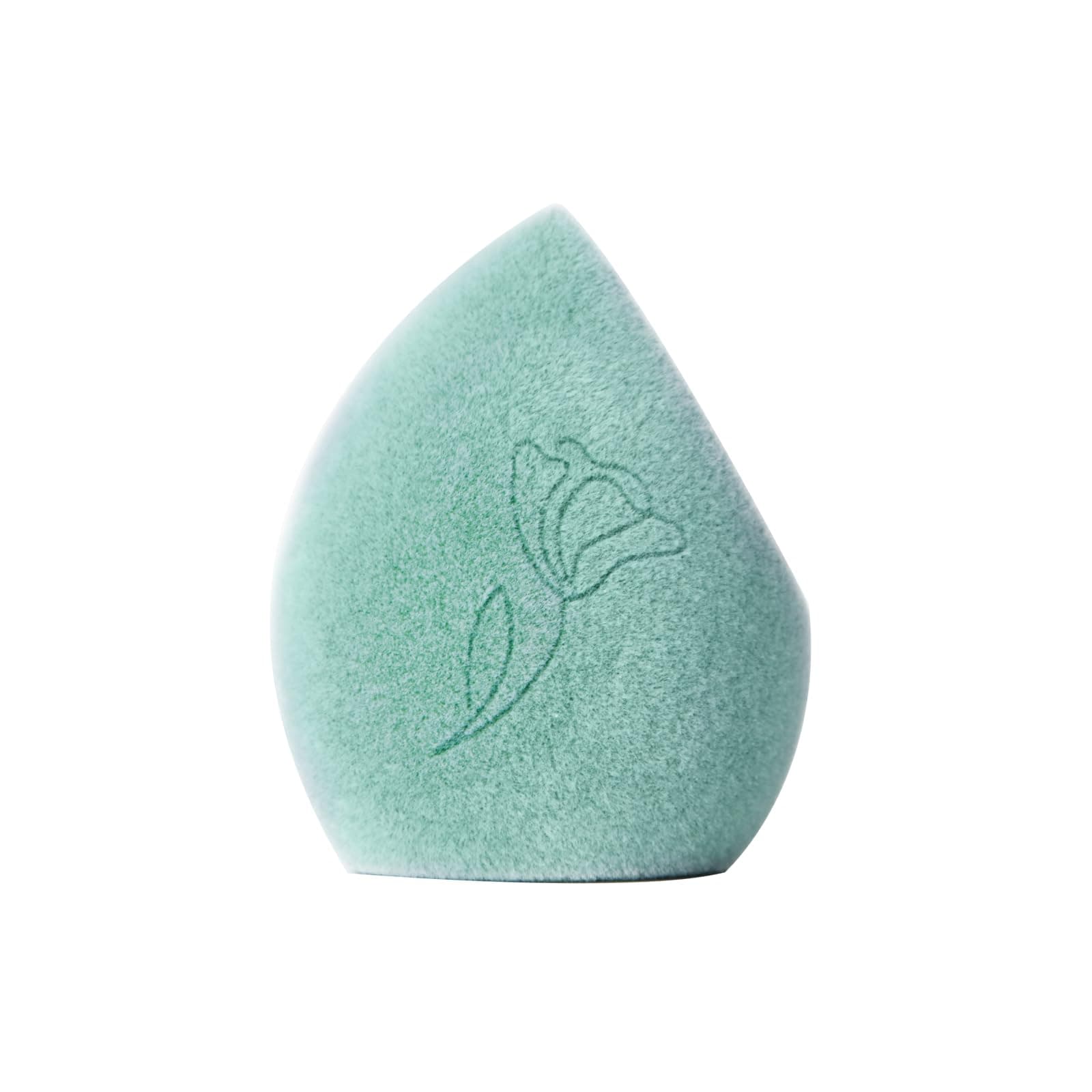 Microfiber Makeup Sponge, Dual Layer Technology for Full Coverage Flawless Makeup Blender for Foundation, Powder and Cream (Bamboo Style and Green Color)