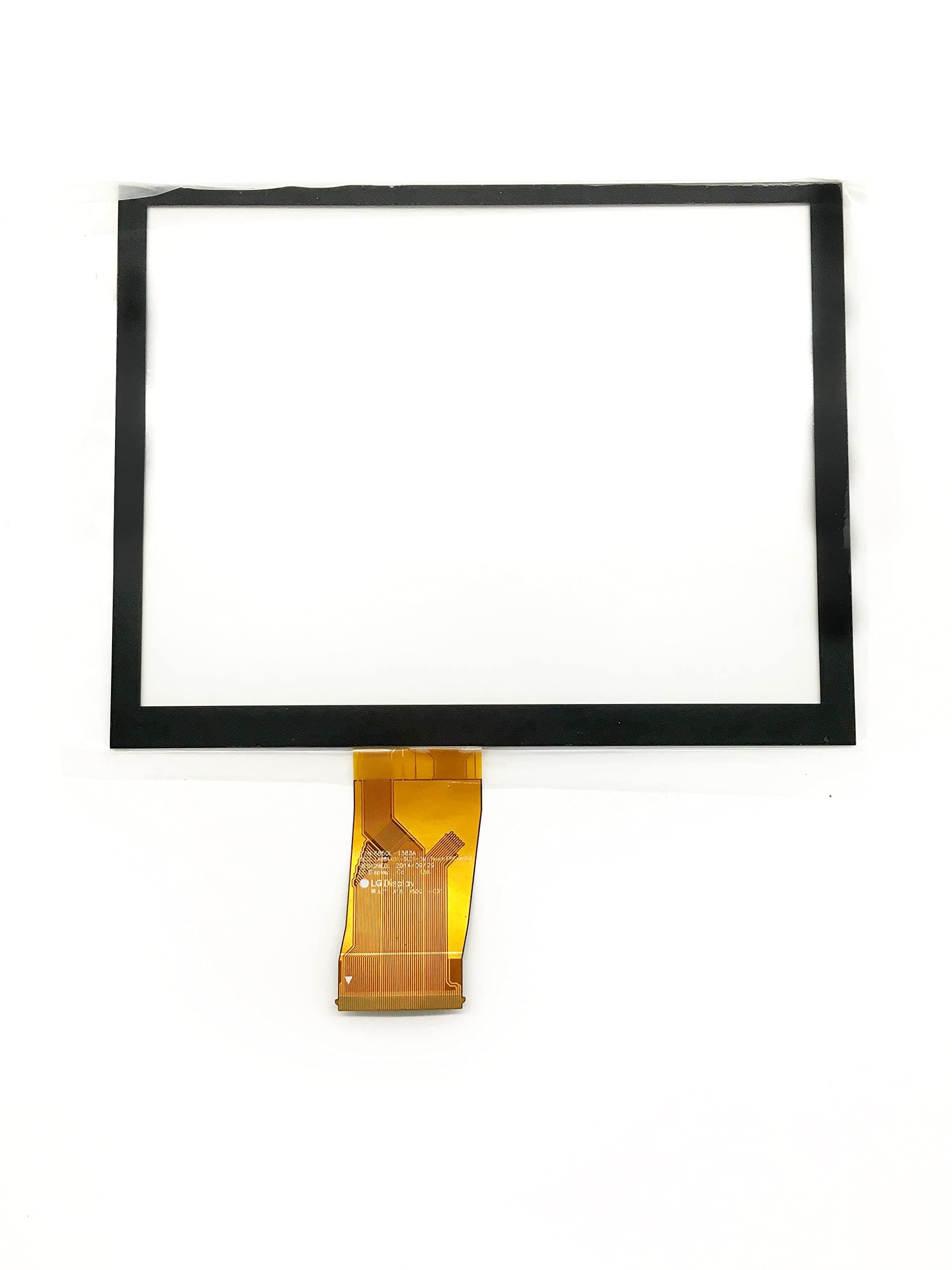 Navigation Touch Screen Glass Digitizer with Double-Side Tape Replacement for 8.4" Uconnect Radio 2018-2020 RAM Dodge