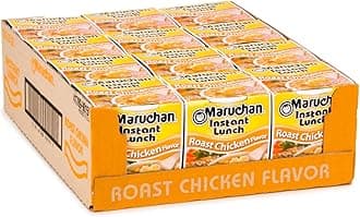 Maruchan Instant Lunch Ramen Noodles, Roast Chicken Flavor – Japanese-Style Instant Noodle Soup, Easy Meal Ready in 3 Minutes – 2.25 Oz. (12 Pack)