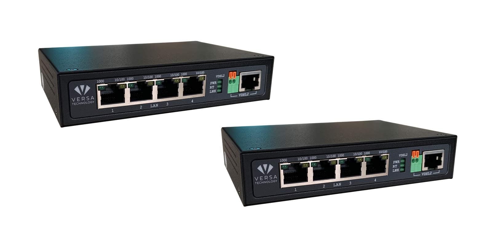 VX-VEB160G4 (V2) Ethernet Extender Kit (Pair 2pc) Range up to 1 Mile/7000FT Over Phone Copper Wire or CAT5/CAT6 Network Cable -VDSL2, Includes Power Supply