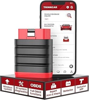 Thinkdiag Mini Bluetooth OBD2 Scanner Diagnostic Tool, OE Full-System Car Scanner for iOS & Android, Check Engine Light Fault Code Reader Scan Tool for Vehicles