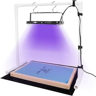 Caydo 50W LED UV Screen Printing Light with Light Stand and Black Fabric, Cable Tie, Exposure Unit for Screen Printing and Cyanotypes