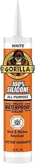 10 Oz. : Gorilla 8060002 White 100Percentsilicone Sealant, 10 Oz, White