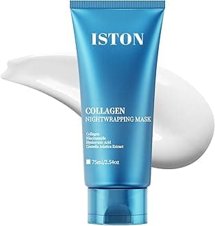 ISTON Collagen Night Wrapping Mask for Glass Skin - Elasticity& Hydration Boost,Reduces Dullness&Radiant Skin| Easy Peel-Off Collagen Face Mask Skin Care