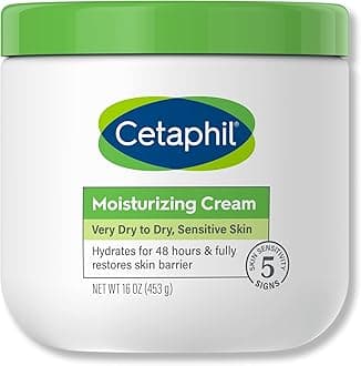 Cetaphil Moisturizing Cream for Very Dry/Sensitive Skin, Fragrance Free 16 oz