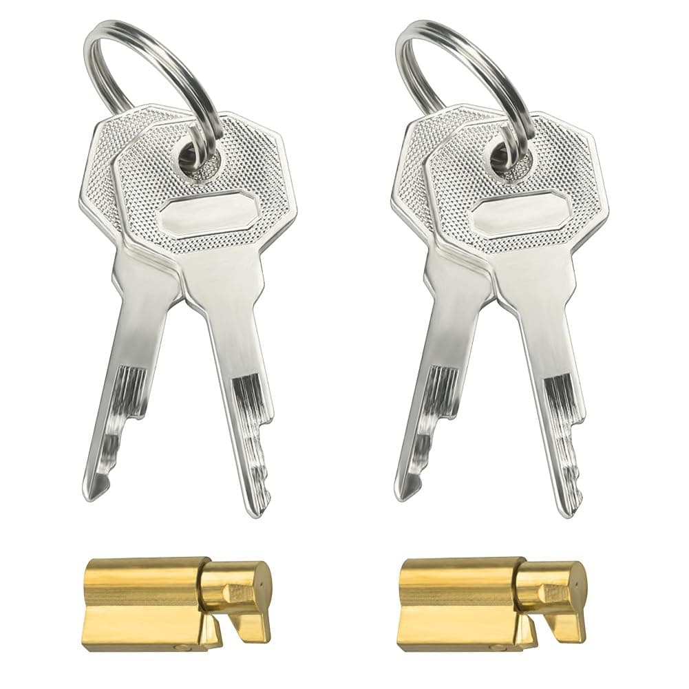 Romi Stealth Chastity Device with Solid Brass Lock Core for Male Cock Cage Replacement Accessories (2 Set)