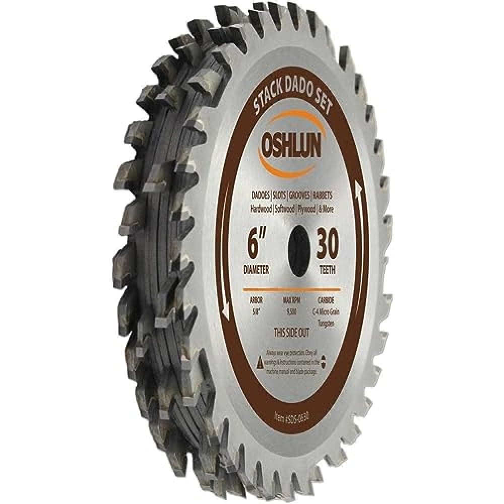 SDS-0630 6-Inch 30 Tooth Stack Dado Set with 5/8-Inch Arbor