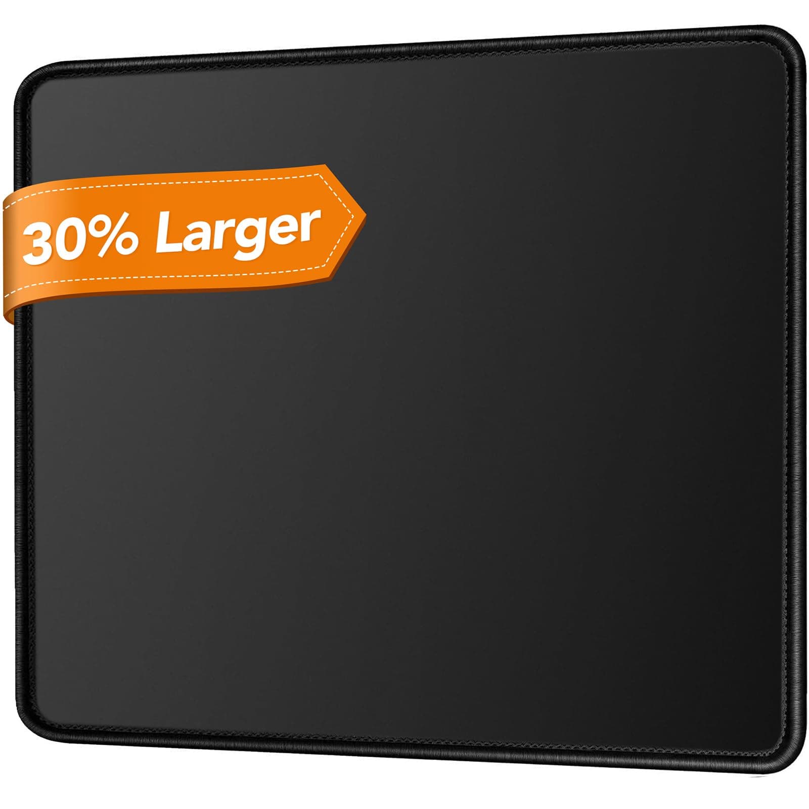 TONOS Black Mouse Pad 11 x 8.7 in. Basic Computer Mouse Pad for Desk with Stitched Edges & Non-Slip Rubber Base. Premium-Textured Mousepad for Laptop, Computer, PC, Gaming & Working (1 Pack)