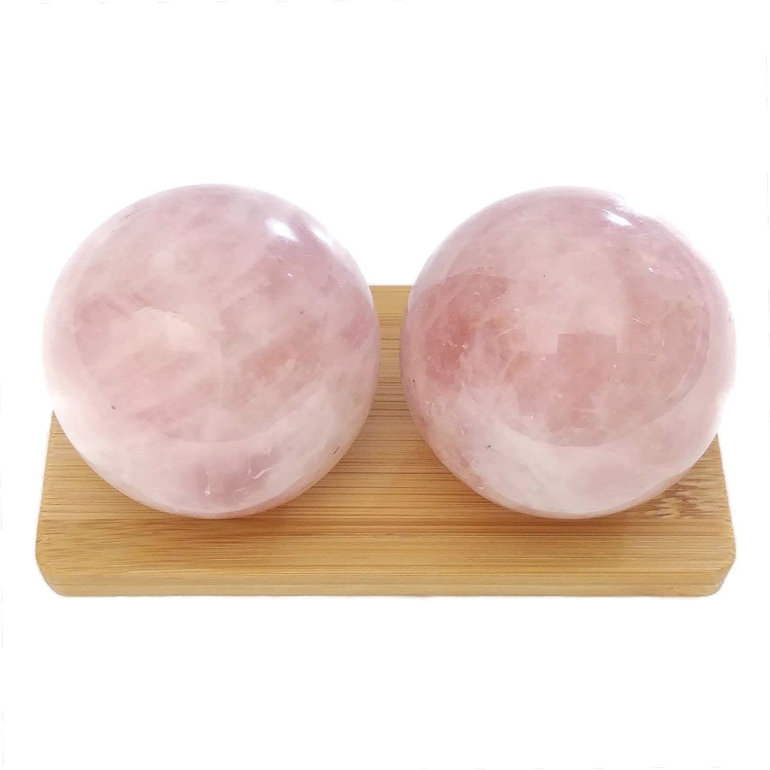 Top Chi Rose Quartz Baoding Balls for Hand Therapy, Exercise, and Stress Relief (Medium 1.6 Inch)