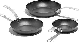 Made In Cookware - 3 Piece (Includes 8",10",12") Seasoned Blue Carbon Steel Frying Pan - (Like Cast Iron, but Better) - Professional Cookware - Crafted in Sweden - Induction Compatible