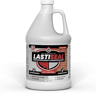 Lastiseal Brick and masonry sealer (1-gal) | for all sustainable purposes, brick, concrete, stone and masonry sealer | 20 year warranty per Radonseal