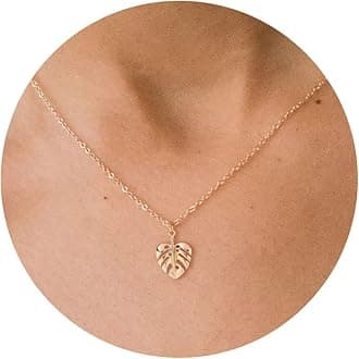 Gold Necklace for Women - 14K Gold Plated Dainty Italian Horn Star of David Butterfly Bow Sun Lotus Volleyball Baseball Cowboy Boots Necklace Jewelry Everyday for Women