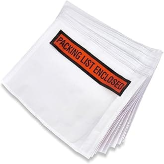 Packing List Envelopes, Adhesive Invoice Enclosed Pouches for Secure Document Attachment, 4.5 x 5.5 in (500 Pack)