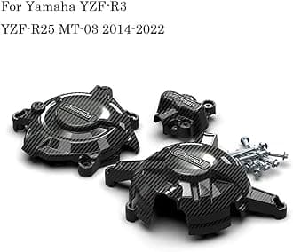 jiningxinxin Motorcycles Engine Covers Protectors Compatible With YZF-R3 YZF-R25 MT-03 For GB Racing Protection Set Case(WATER PUMP-BK-1Pcs)