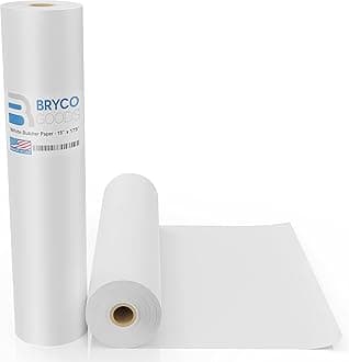 Bryco Goods White Kraft Butcher Paper Roll - 18 Inch x 175 Feet Roll - Made in USA - Food-Grade Wrapping Paper for All Meat Varieties - Packaging and Sublimation - Uncoated and Unwaxed