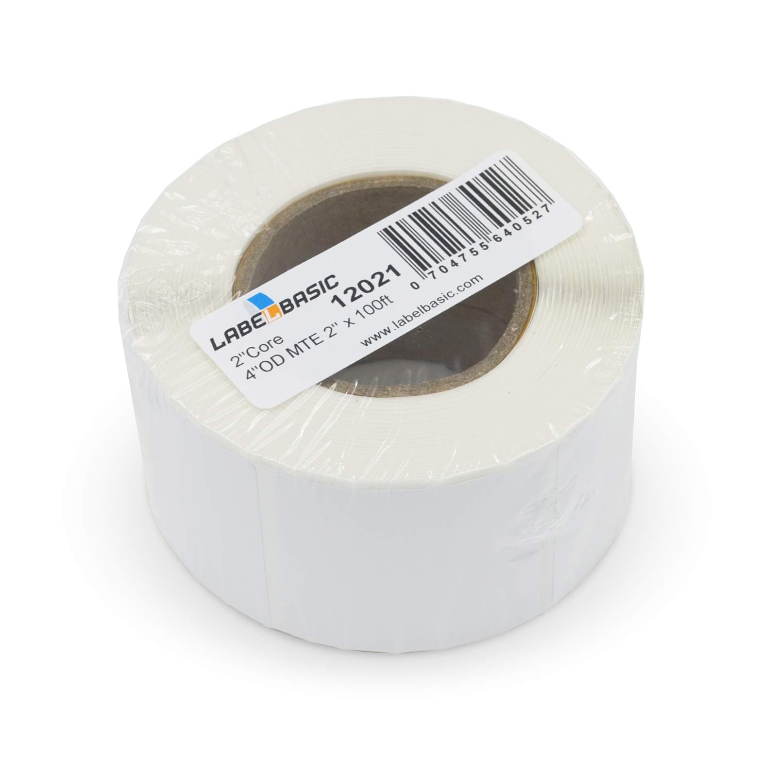 LabelBasicMatte Inkjet Labels 2" Continuous for Epson TM-C3500, TM-C3400, Primera LX500 and LX400, 100ft Labels/Roll on a 2 Inch Core