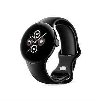 Pixel Watch 2 (Previous Model) with the Best of Fitbit - Heart Rate Tracking, Stress Management, Safety Features - Android Smartwatch - Matte Black Aluminum Case - Obsidian Active Band - LTE