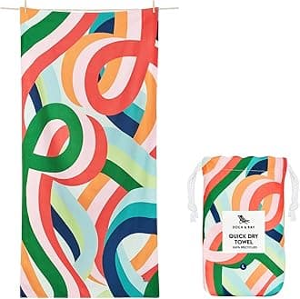 Dock & Bay Beach Towel - Quick Dry, Sand Free - Compact, Lightweight - 100% Recycled - Includes Bag - Fruit Loops - Extra Large (200x90cm, 78x35)