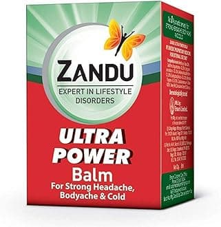 Ultra Red Balm | Ayurvedic Herbal Balm with Cooling Effect | Made with Menthol, Camphor & Eucalyptus Oil | Relieves Cold, Muscle Soreness & Body Aches | 0.27 Oz (Pack of 20)