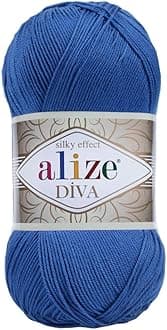 Alize Hand Knitting Yarn 100% Microfiber Acrylic Yarn Diva Silk Effect Thread Crochet Art Lace Craft Lot of 4 skeins 400gr 1532yds (132)