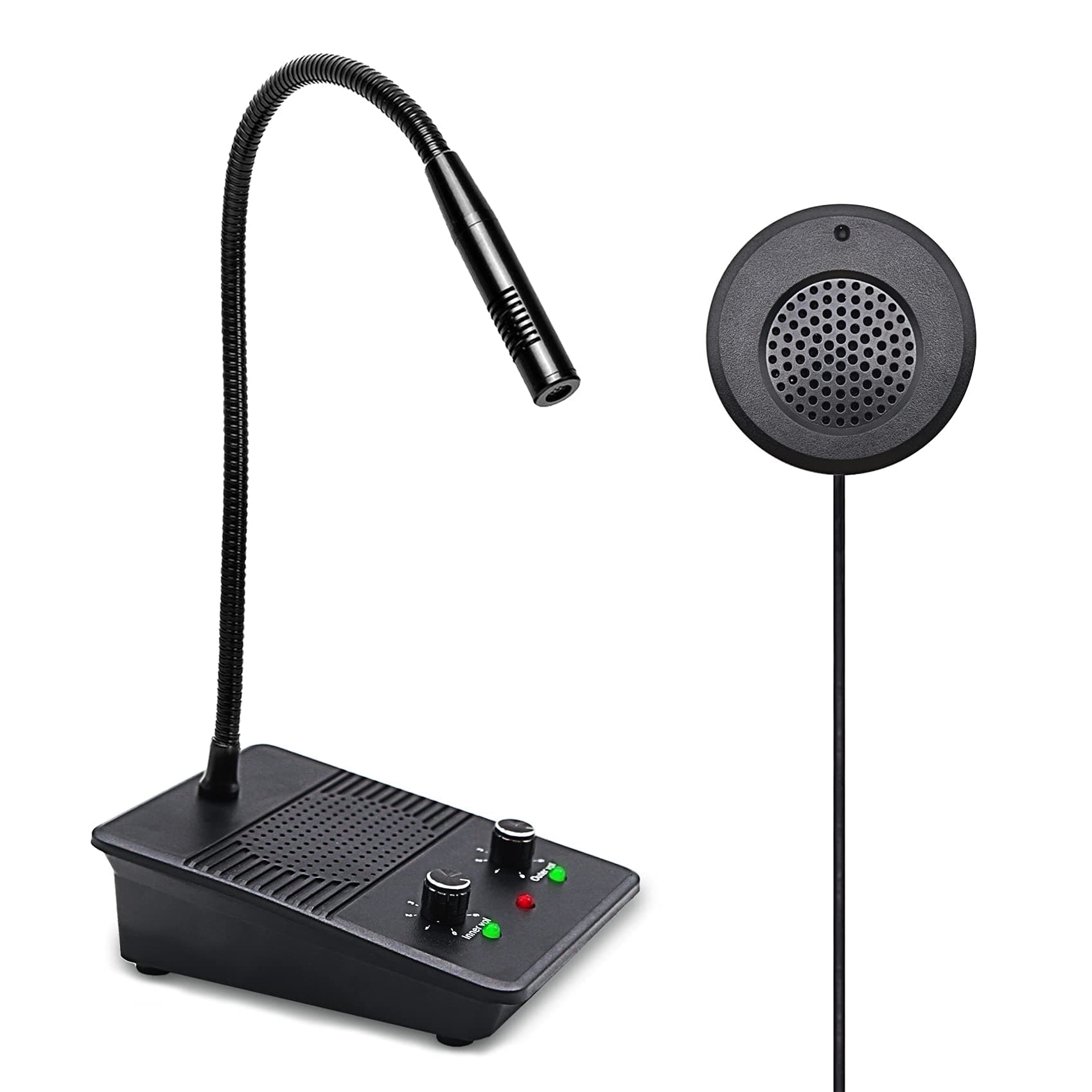 ChunHee Window Speaker Intercom System Dual-Way Anti-Interference Microphone Intercom,Teller Window Intercom Speaker for Bank/Office/Counter/Restaurant/Store