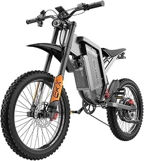 X21 Max Electric Motorcycle for Adults 60V/30AH Samsung Battery 6000W Peak Electric Dirt Bike, 45MPH/60Mile, Hydraulic Brake, 19" x2" Tire Full Suspension Off Road Electric Bike for Adults