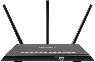 Netgear R7000-100NAR Dual-Band (2.4 GHz / 5 GHz) Gigabit Ethernet Black Wireless Router (Renewed)