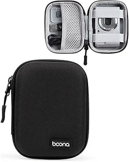Digital Camera Case Compatible with CAMKORY/for Kodak PIXPRO FZ45/FZ55/for Lecran/for VAHOIALD/for Canon IXUS 285 HS, Small Travel Cameras Storage Holder for Accessories SD Card (Oxford-Black)