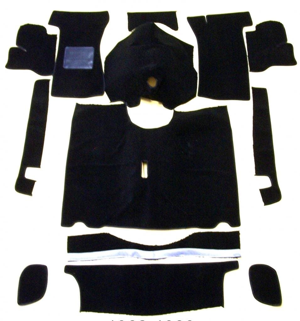 Newark Auto 62-80 Triumph Spitfire Black Loop Carpet Kit with 20 Ounce Padding