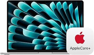 - 2025 MacBook Air 15-inch Laptop with M4 chip: Built for Apple Intelligence, 15.3-inch Liquid Retina Display, 16GB Unified Memory, 256GB SSD Storage, Touch ID; Silver with AppleCare+ (3 Years)