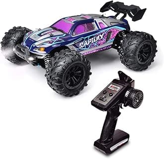 Tygatec Supersonic RC Stunt Car, Hobby Grade 1:16 Scale with Remote Control High Speed Racing Car 2.4GHz, Max Speed Upto 45 km/h,for Boys and Girls Toys Gifts with Cool LED Lighting (Black & Purple)