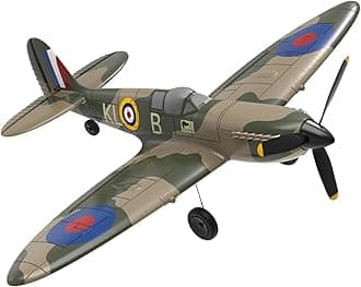 RC Airplane Spitefire PNP Version No Battery No Trainsmitter with 6-Axis Gyro Stabilizer and One-Key Aerobatic Function Easy to Fly for Beginners (761-12 PNP)