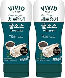 VIVID KITCHEN Oyster Sauce | Zero Sugar & Low-Calorie Sauces | No Preservatives | Versatile, Easy-to-Squeeze | for Cooking, Stir-Fries, Marinades, and Dipping Sauces | Sugar Free Oyster Sauce | Made with Korean Oyster (2 Pack) (Oyster Flavor)