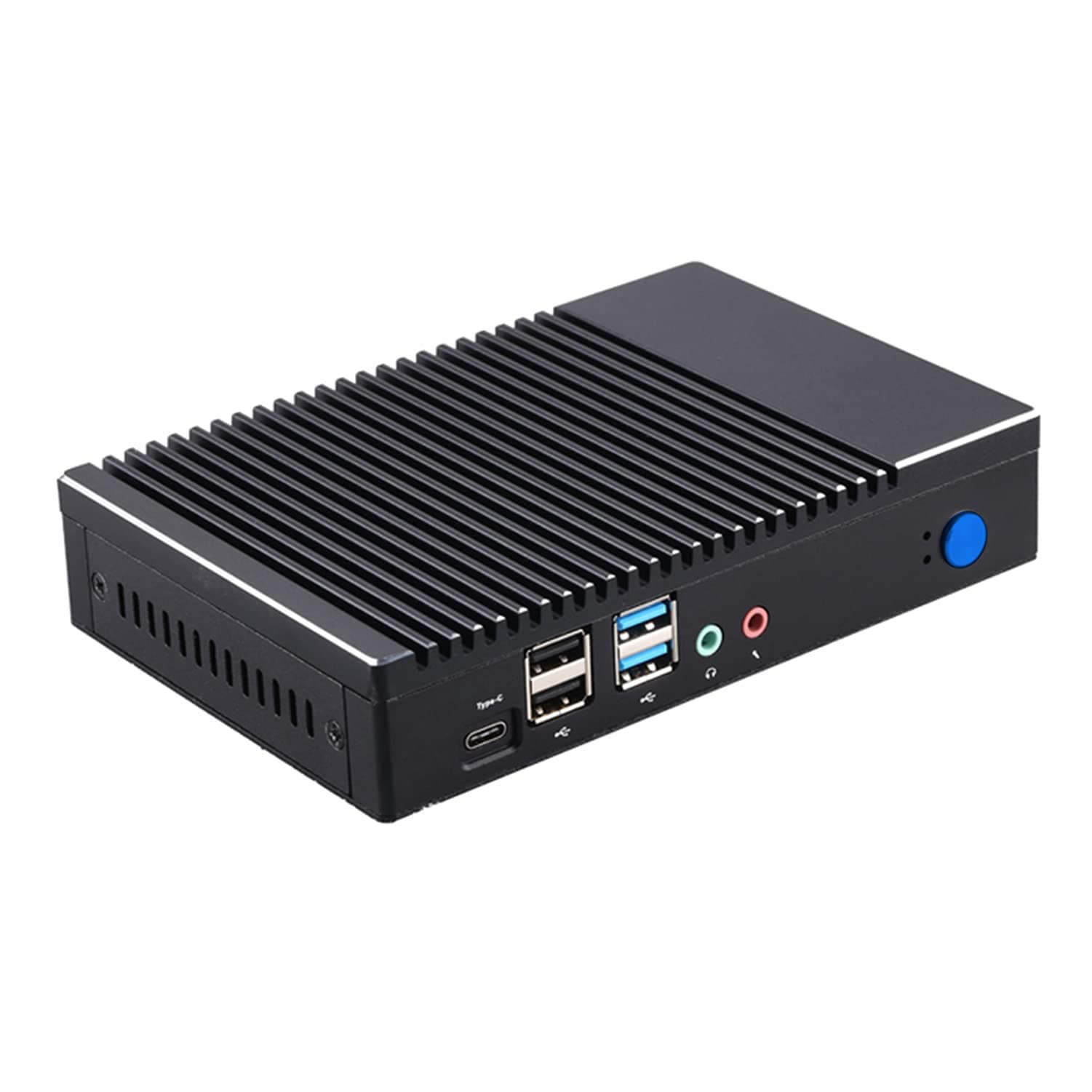 HUNSN Fanless Mini PC, Desktop Computer, Quad Core AMD A6 1450, BH05a, PXE, WOL, Vmware, Citrix Supported, VGA, HDMI, LAN, Type-C, Vesa mount, Barebone, NO RAM, NO Storage, NO System