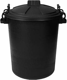 80L Capacity Outdoor Waterproof Plastic Garbage/Rubbish Bin With Lockable Lid