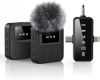 Mini Microphone for Vlogging with 328ft Range - Elegant Black-GT20-Q58-AB1