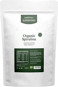 Organic Spirulina Tablets (3600 Tablets) Raw Cold Pressed Spirulina Algae Certified Vegan & Kosher