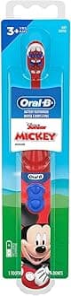 Kid's Battery Toothbrush Featuring Disney's Mickey Mouse, Soft Bristles, for Kids 3+