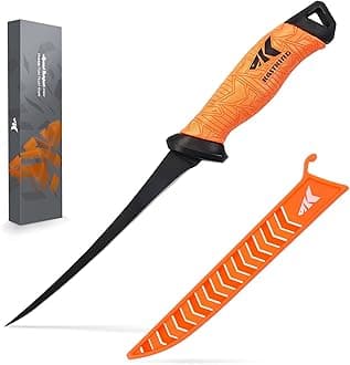 Speed Demon Pro Fillet Knife - Razor Sharp G4116 German Stainless-Steel Blade, Professional Level Knives for Filleting and Boning, Non-Slip Handles, Includes Protective Sheath